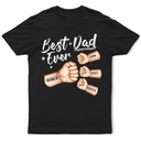 Gift For Father, Gift For Grandpa, Happy - Best Dad Grandpa Ever Fist Bump - Personalized T Shirt 