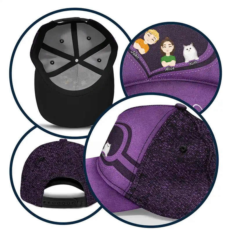 Gift For Father, Gift For Grandpa, Dad - Children, Grandpa - Grandkids, Happy - Best Dad Grandpa Ever Kid Grandkid Dog Cat - Personalized Classic Cap