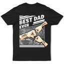 Gift For Father - Best Dad Grandpa Hand Punch Side View - Personalized T Shirt
