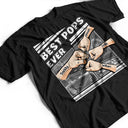 Gift For Father - Best Dad Grandpa Hand Punch Side View - Personalized T Shirt