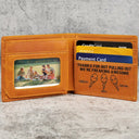 Gift For Father,Funny - Best Dad The Man Myth Legend We're Freaking Awesome - Personalized Engraved Leather Wallet