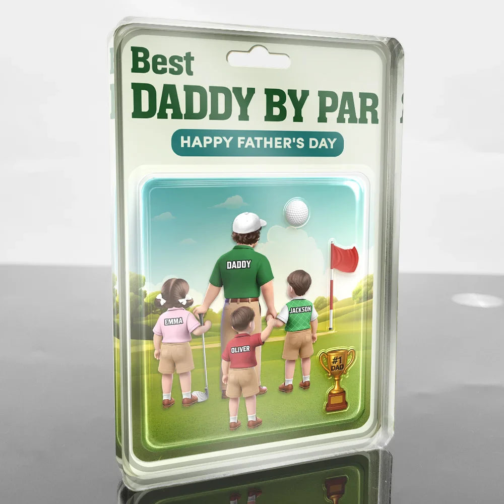 Happy,Sport Dad,Golf,Gift For Father,Gift For Men - Best Daddy By Par - Personalized Custom Shaped Acrylic Plaque