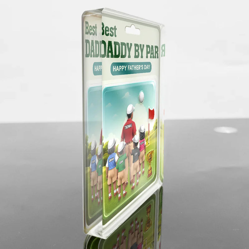 Happy,Sport Dad,Golf,Gift For Father,Gift For Men - Best Daddy By Par - Personalized Custom Shaped Acrylic Plaque