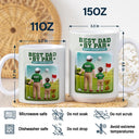 Happy, Sport Dad, Golf, Gift For Father, Gift For Men - Best Daddy By Par 3D Effect - Personalized White Edge-to-Edge Mug