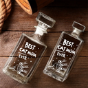 Dog Lovers,Happy,Dog Dad - Best Dog Dad Ever - Personalized Square Whiskey Bottle