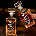 Dog Lovers,Happy,Dog Dad - Best Dog Dad Ever - Personalized Square Whiskey Bottle