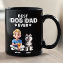 Pet Lovers,Pet Dad - Best Dog Dad Ever 3D Effect - Personalized Black Mug