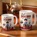 Pet Lovers,Pet Dad,Dog Lovers,Dog Dad,Happy - Best Dog Dad Ever 3D Effect - Personalized White Edge-to-Edge Mug