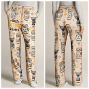 Pet Mom,Cat Lovers,Pet Lovers,Dog Lovers,Cat Mom,Dog Mom,Happy,Pet Dad,Dog Dad,Cat Dad - Best Dog Mom Ever Color Stick Figure Dog Cat - Personalized Pajama Pants