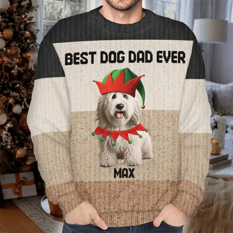 Dog Lovers, Pet Lovers, Funny - Best Dog Mom Ever Funny 3D Cute Dogs - Personalized Unisex Ugly Sweater