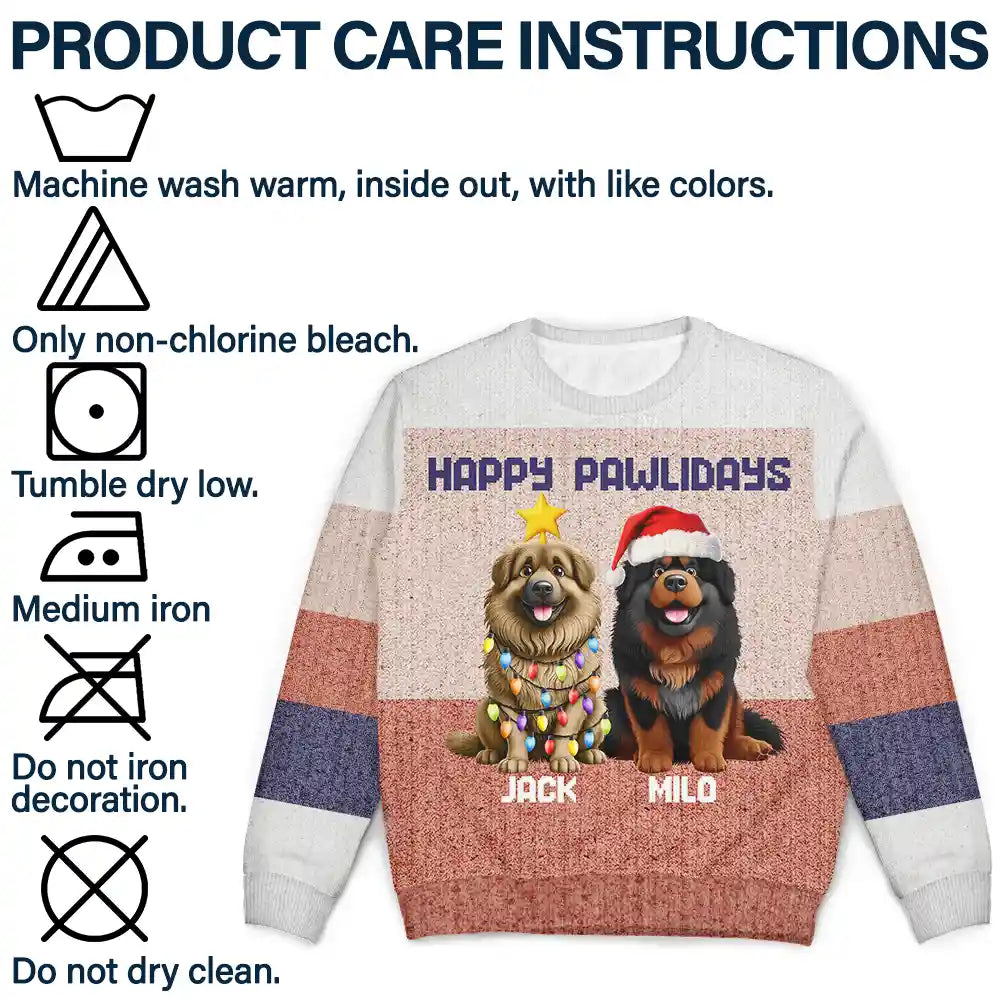 Dog Lovers, Pet Lovers, Funny - Best Dog Mom Ever Funny 3D Cute Dogs - Personalized Unisex Ugly Sweater