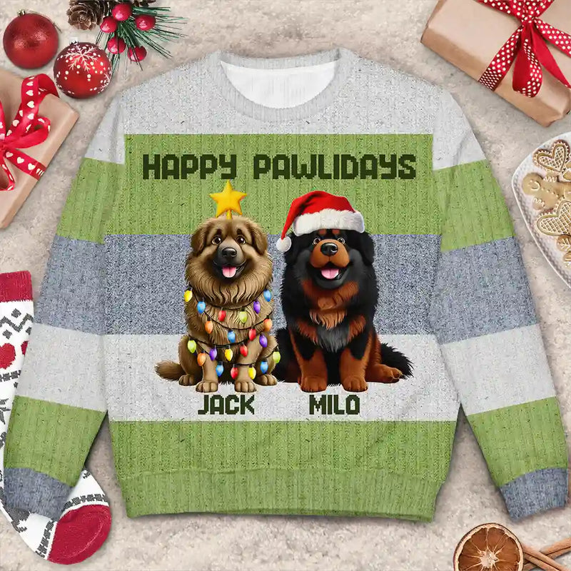 Dog Lovers, Pet Lovers, Funny - Best Dog Mom Ever Funny 3D Cute Dogs - Personalized Unisex Ugly Sweater
