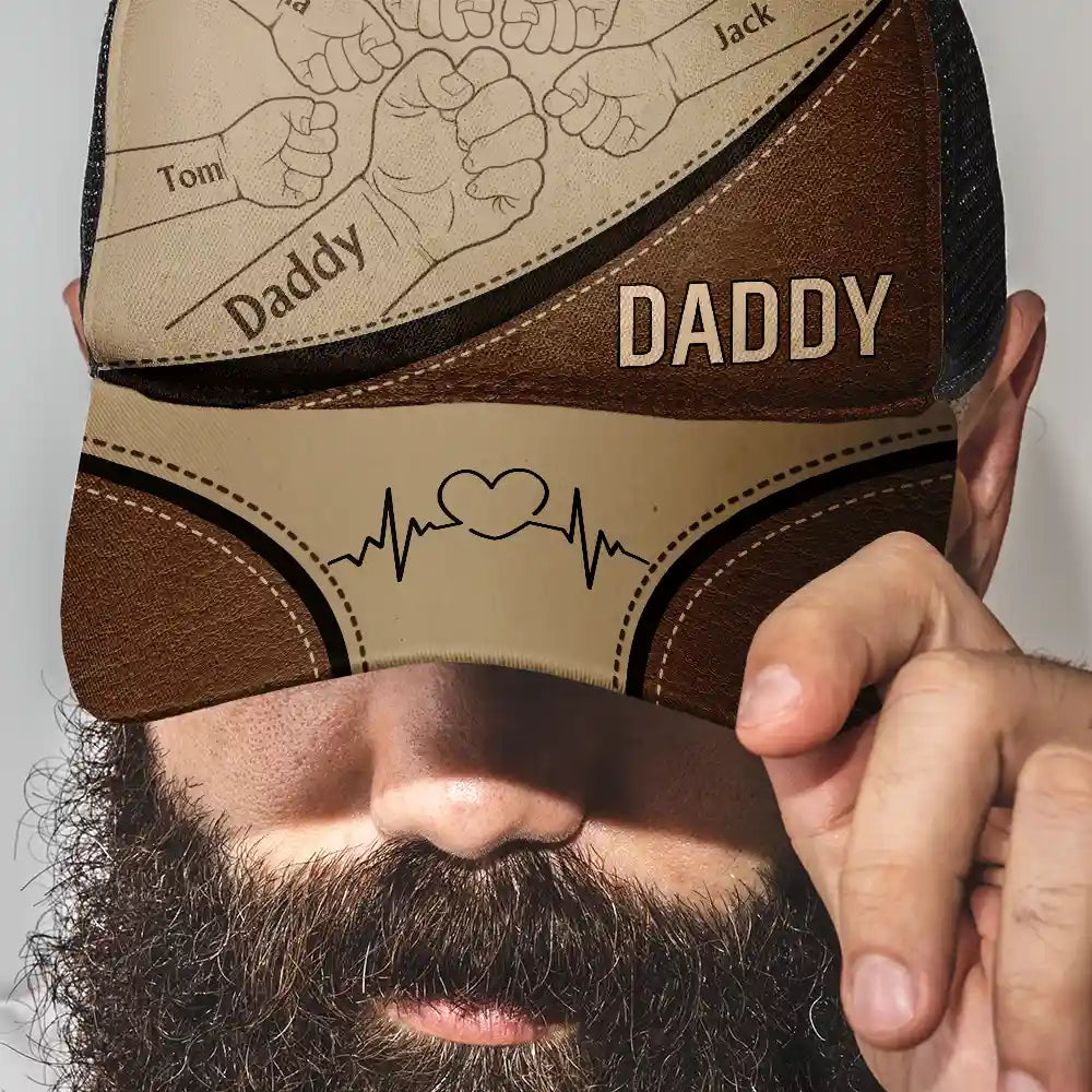 Gift For Father, Gift For Grandpa, Gift For Husband, Happy - Best Friends For Life Dad Grandad - Personalized Mesh-back Casual Cap