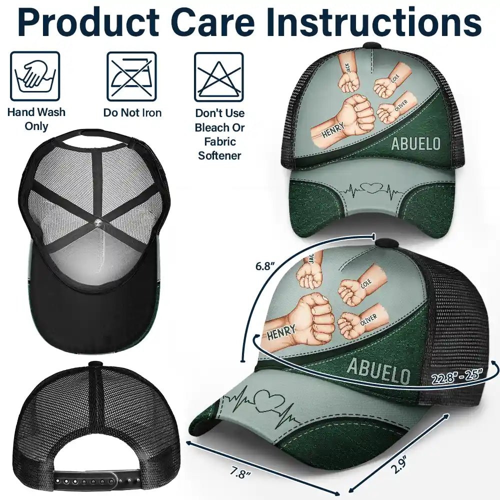 Gift For Father,Gift For Grandpa,Gift For Husband - Best Friends For Life Dad Grandad - Personalized Mesh-back Casual Cap
