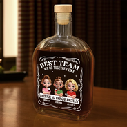 Gift For Bestie, Gifts For Colleagues, Gift For Brothers, Happy - Best Friends We Go Together Like Drunk And Disorderly - Personalized Whiskey Bottle