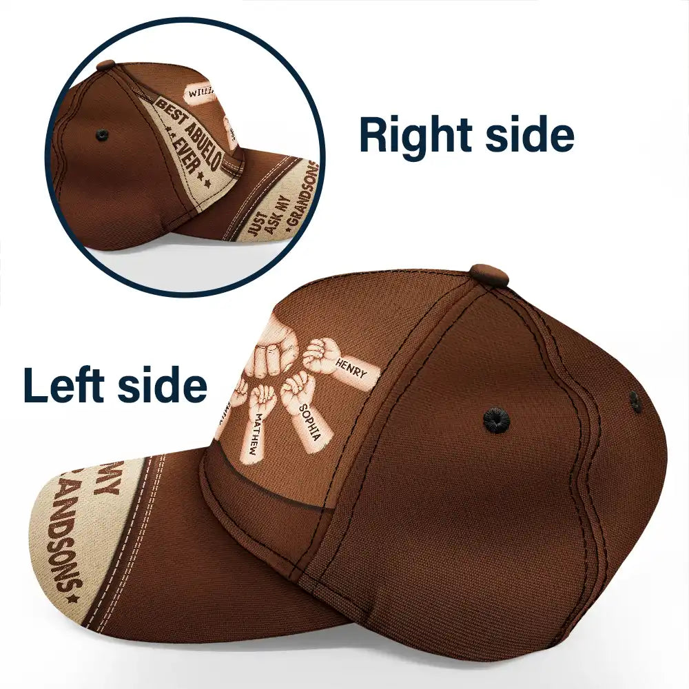 Gift For Grandpa, Grandpa - Grandkids, Gift For Father, Happy, Love, Dad - Children, Dad - Sons, Dad - Daughters (Young) - Best Grandpa Dad Ever - Personalized Classic Cap