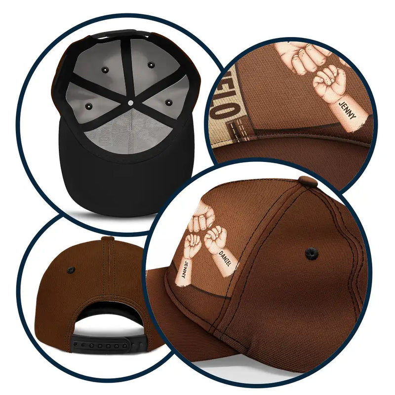 Gift For Grandpa, Grandpa - Grandkids, Gift For Father, Happy, Love, Dad - Children, Dad - Sons, Dad - Daughters (Young) - Best Grandpa Dad Ever - Personalized Classic Cap