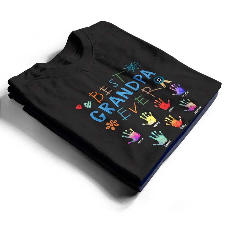 Gift For Grandpa,Gift For Father - Best Grandpa Ever - Personalized T Shirt