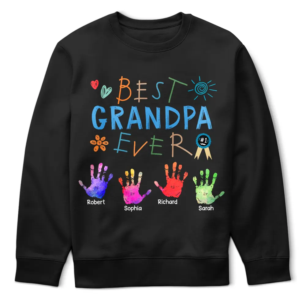 Gift For Grandpa,Gift For Father - Best Grandpa Ever - Personalized T Shirt