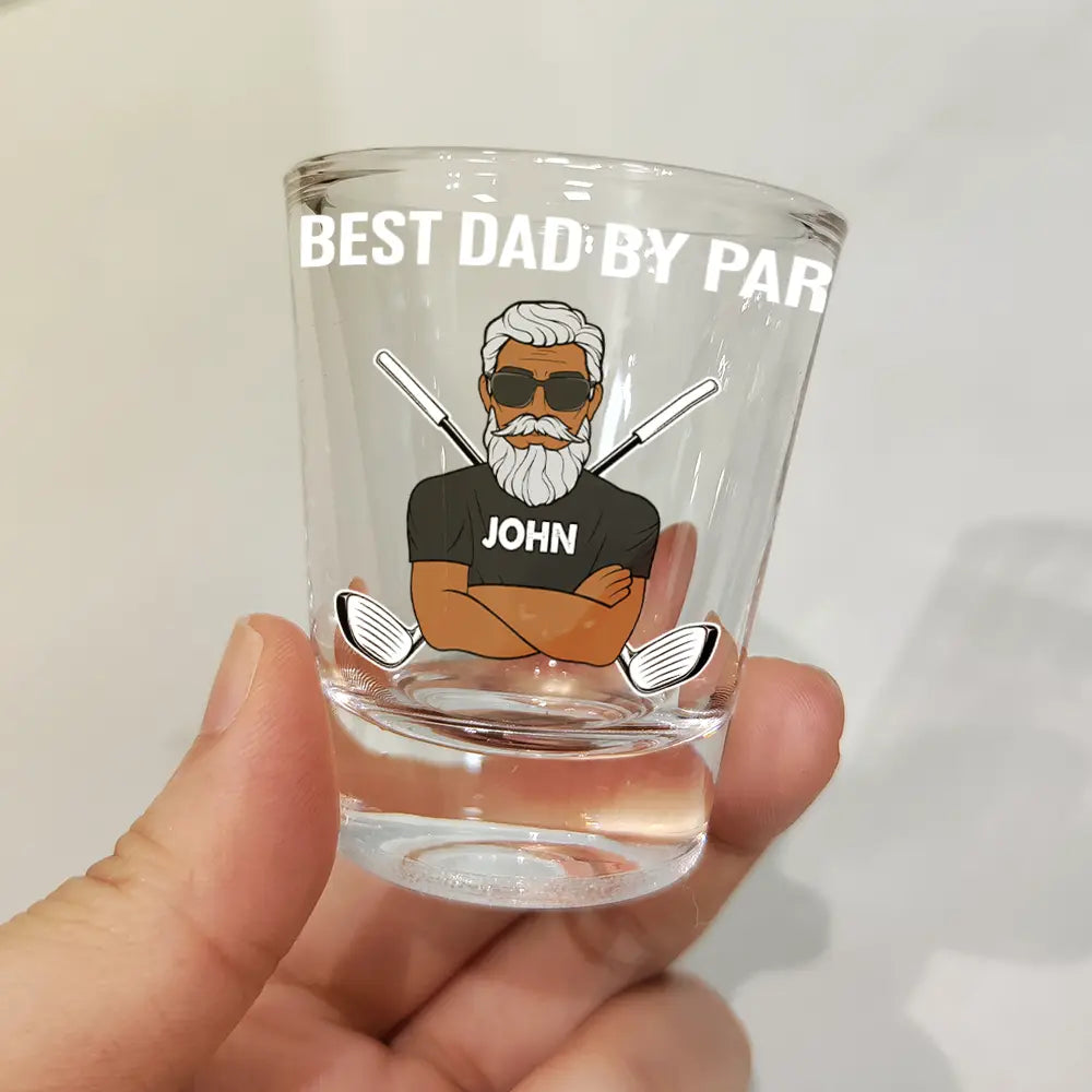 Gift For Father, Funny - Best Shot Of The Day Golf - Personalized Shot Glass