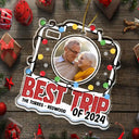 Family,Love,Christmas,Custom Photo - Best Trip Of The Year - Personalized Custom Shaped Acrylic Ornament