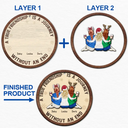 Gift For Bestie, Gift For Sisters, Gift For Women, Gifts For Colleagues, Happy, Christmas - Bestie A True Friendship Is A Journey Without An End - Personalized 2-Layered Wooden Ornament