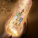 Gift For Bestie,Happy - Bestie Because Of You I Laugh A Little Harder - Personalized Bottle Light