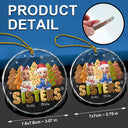 Christmas, Gift For Bestie, Happy - Bestie Cake Cookie Tree - Personalized Circle Glass Ornament