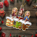 Gift For Bestie,Happy - Bestie Sister Cake Cookie Tree - Personalized Custom Shaped Acrylic Ornament