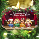 Gift For Bestie, Old Best friends, Funny, Christmas - Bestie Entertained By Us - Personalized Medallion Glass Ornament