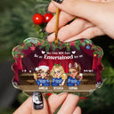 Gift For Bestie, Old Best friends, Funny, Christmas - Bestie Entertained By Us - Personalized Medallion Glass Ornament