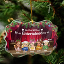 Gift For Bestie, Old Best friends, Funny, Christmas - Bestie Entertained By Us - Personalized Medallion Glass Ornament