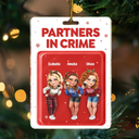 Christmas,Gift For Bestie,Happy - Bestie Forever 3D Effect Acrylic Block - Personalized Custom Shaped Acrylic Ornament