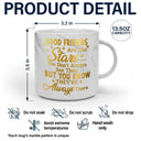 Gift For Bestie,Happy - Bestie Good Friends Are Like Stars - Personalized Marble Mug