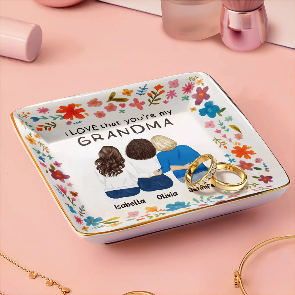 Gift For Bestie,Gift For Sisters,Gift For Women,Happy - Bestie Sister I Love That You're My Sister - Personalized Ring Dish