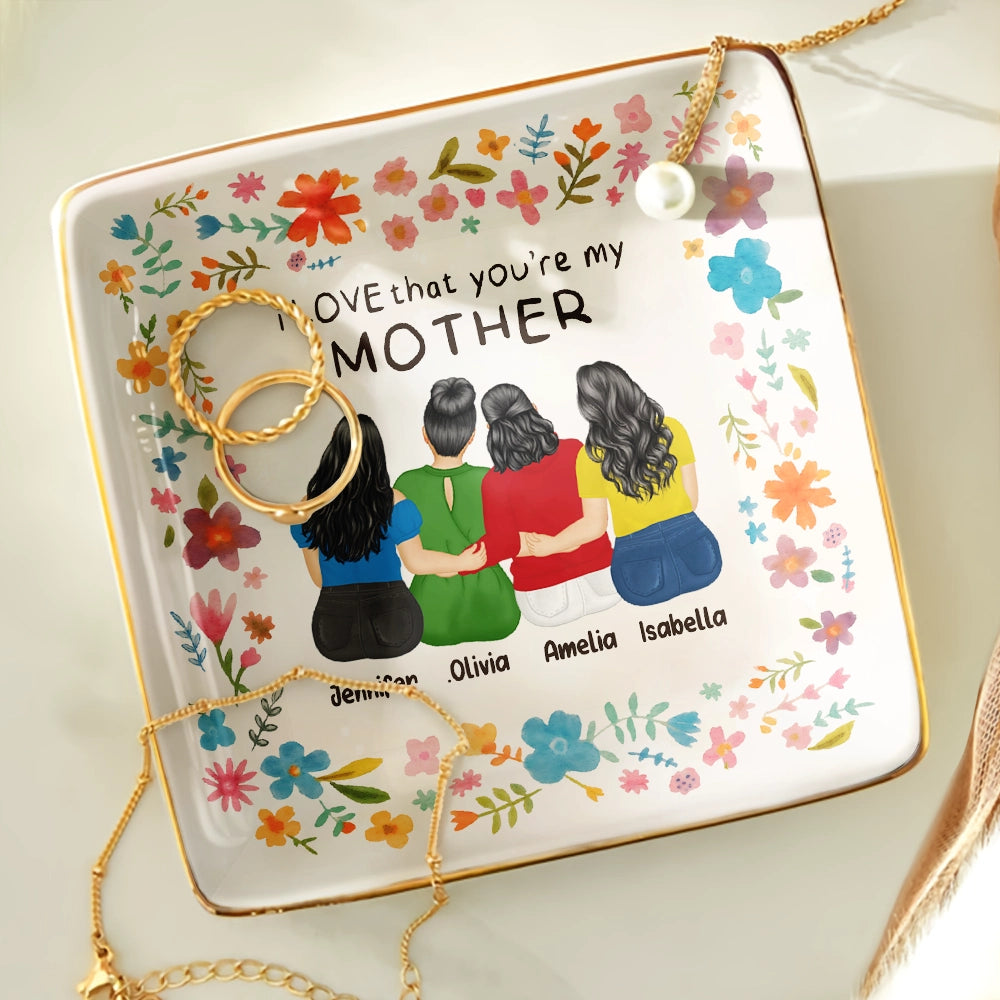 Gift For Bestie,Gift For Sisters,Gift For Women,Happy - Bestie Sister I Love That You're My Sister - Personalized Ring Dish