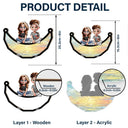 Bestie Sister Sitting On The Moon - Personalized Window Hanging Suncatcher Ornament