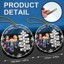 Christmas, Travel, Gift For Bestie, Happy - Bestie Travel The Year We Visited Travel Ornament - Personalized Circle Glass Ornament