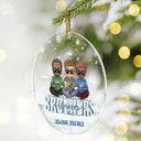 Besties Forever - Christmas Gift For Best Friends And Sisters - Personalized Custom Circle Acrylic Ornament