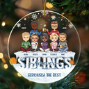 Besties Forever - Christmas Gift For Best Friends And Sisters - Personalized Custom Circle Acrylic Ornament