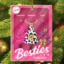 Gift For Bestie,Funny,Christmas - vBesties Forever - Personalized Custom Shaped Acrylic Ornament