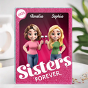 Gift For Bestie, Gift For Sisters, Happy - Besties Forever 3D Effect Toy Box - Personalized Custom Shaped Acrylic Plaque