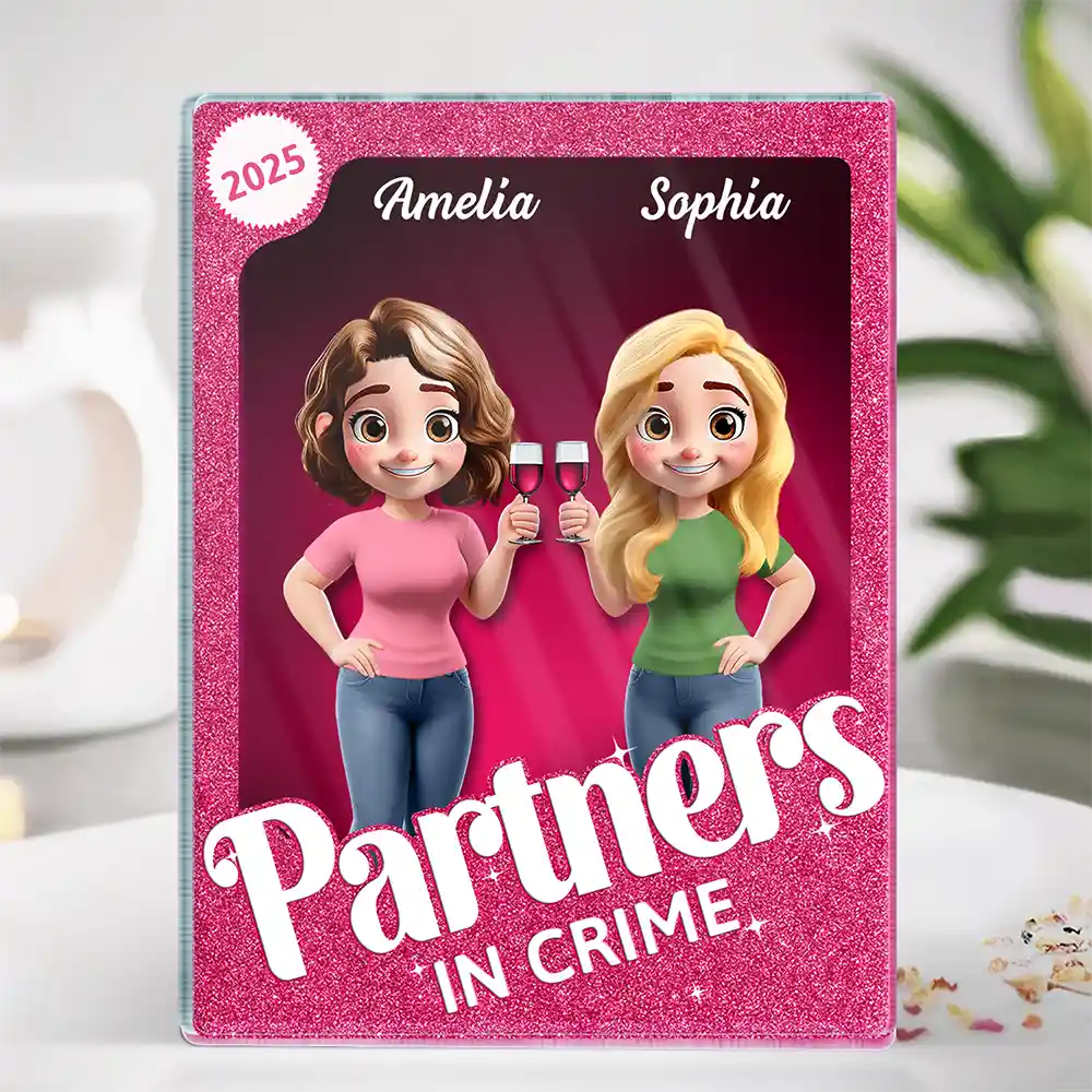 Gift For Bestie, Gift For Sisters, Happy - Besties Forever 3D Effect Toy Box - Personalized Custom Shaped Acrylic Plaque