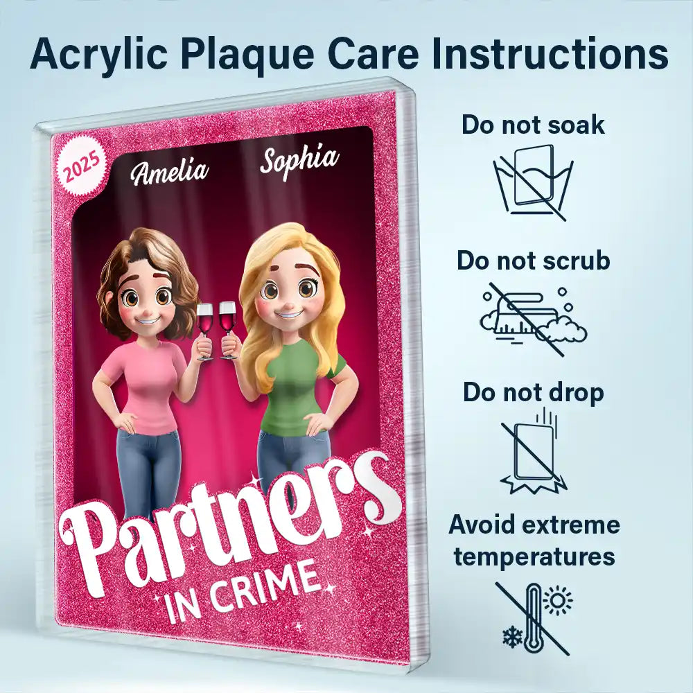 Gift For Bestie, Gift For Sisters, Happy - Besties Forever 3D Effect Toy Box - Personalized Custom Shaped Acrylic Plaque