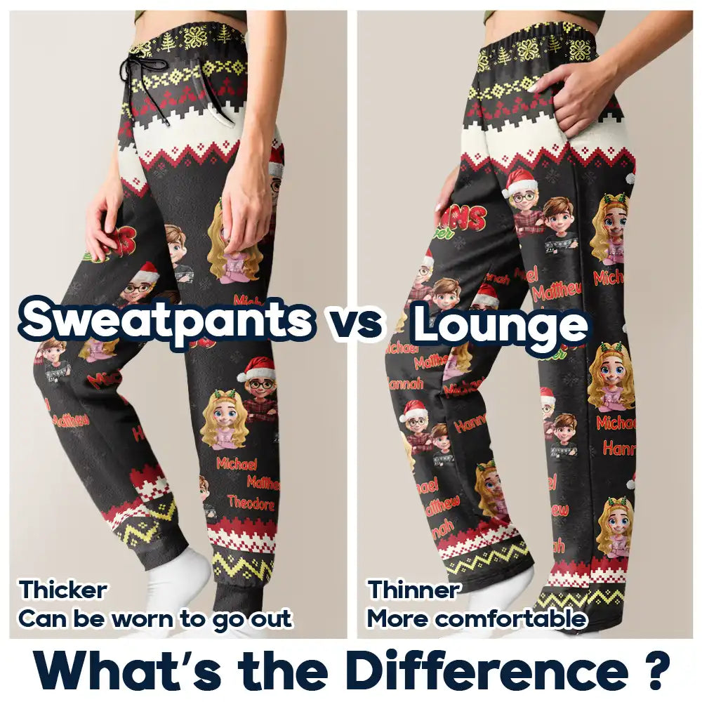 Gift For Bestie,Christmas,Happy,Gift For Sisters,Gift For Brothers,Gift For Sibling,Cousin - Besties Friends Siblings Forever 3D Effect - Personalized Pajama Pants