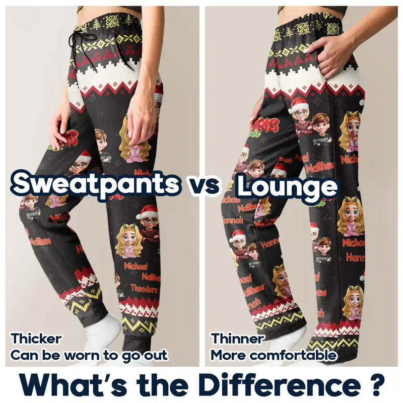 Gift For Bestie,Christmas,Happy,Gift For Sisters,Gift For Brothers,Gift For Sibling,Cousin - Besties Friends Siblings Forever 3D Effect - Personalized Pajama Pants