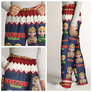 Gift For Bestie,Christmas,Happy,Gift For Sisters,Gift For Brothers,Gift For Sibling,Cousin - Besties Friends Siblings Forever 3D Effect - Personalized Pajama Pants