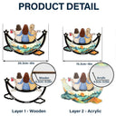 Gift For Bestie, Love - Besties Friends Sitting On The Moon Starry Sky - Personalized Window Hanging Suncatcher Ornament