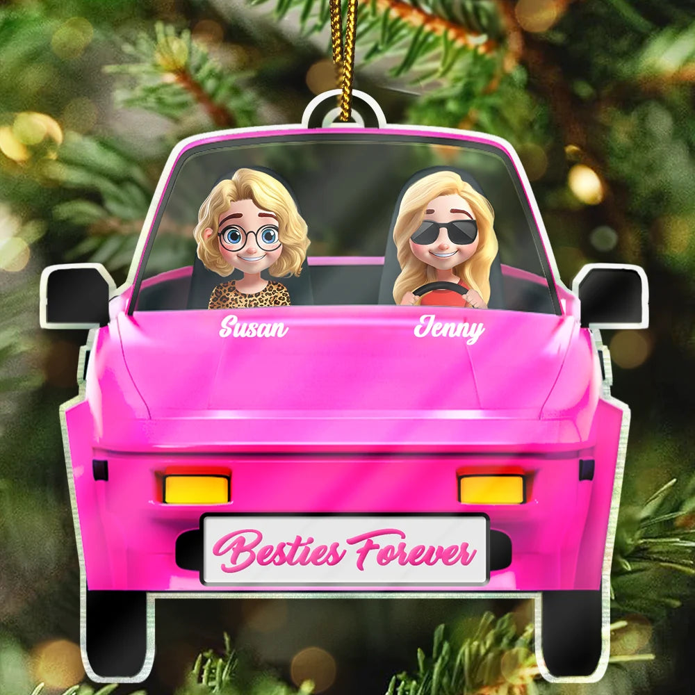 Besties On The Board - Personalized Custom Shaped Acrylic Ornament