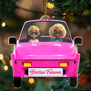 Gift For Bestie,Christmas - Besties On The Board - Personalized Custom Shaped Acrylic Ornament